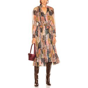ZIMMERMANN Ninety-six Ruffled Printed Silk Dress